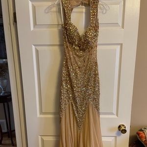 Jovani Gold jewelled dress